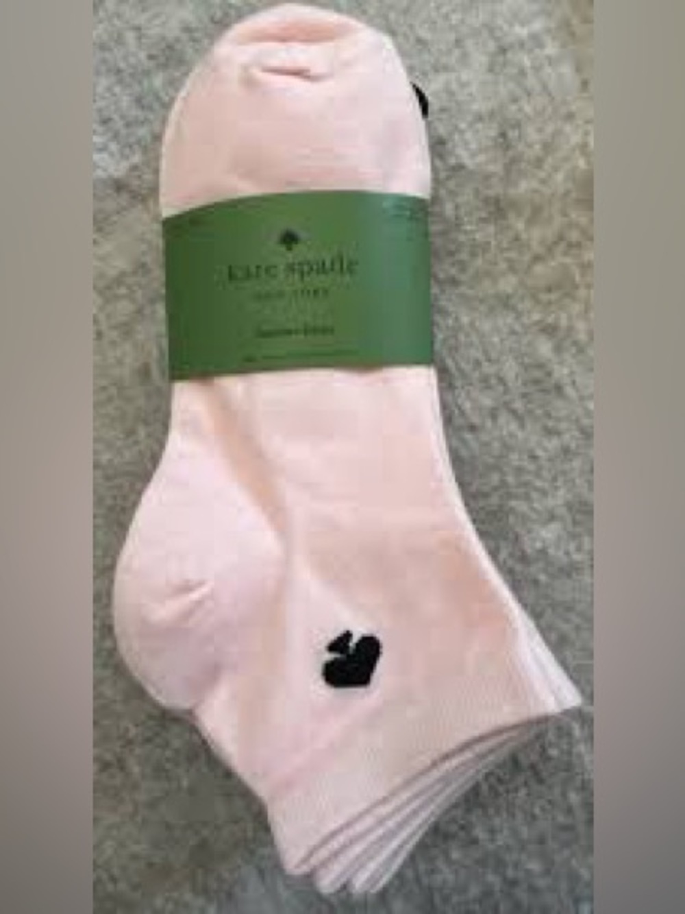 kate spade Men's Pale Pink Socks with Black Spade Accent